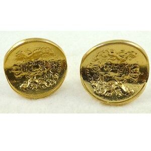 Gold Tone Coin Cufflinks